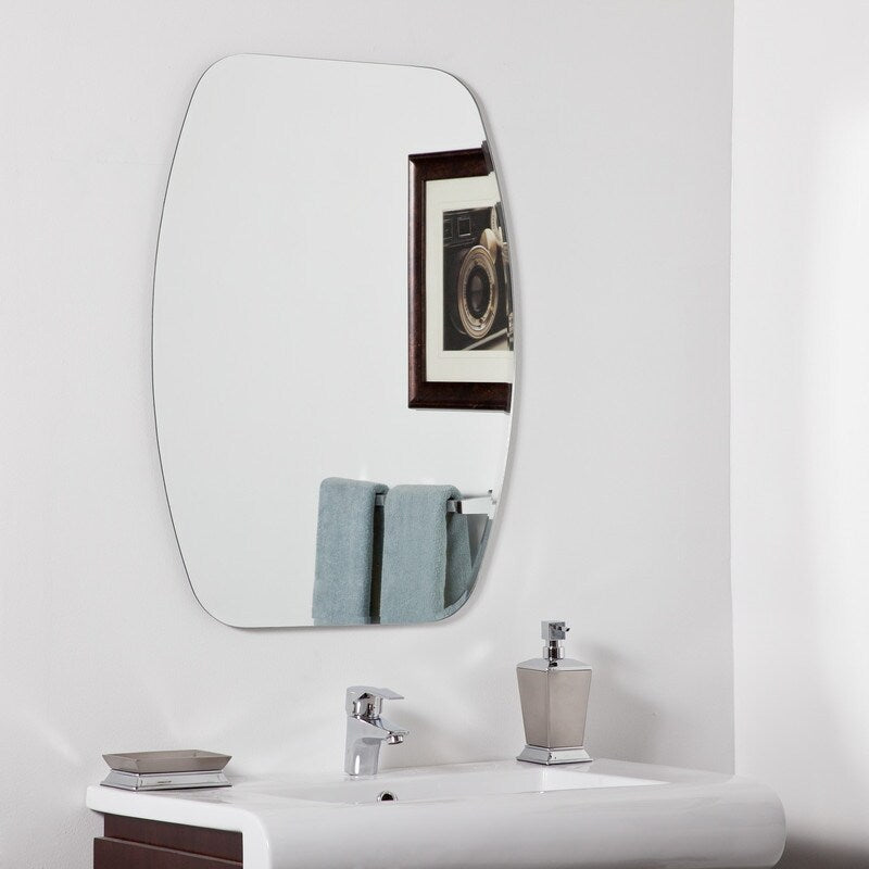 Miroir de salle de bain ovale moderne sans cadre de Sydney