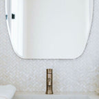 Miroir de salle de bain ovale moderne sans cadre de Sydney