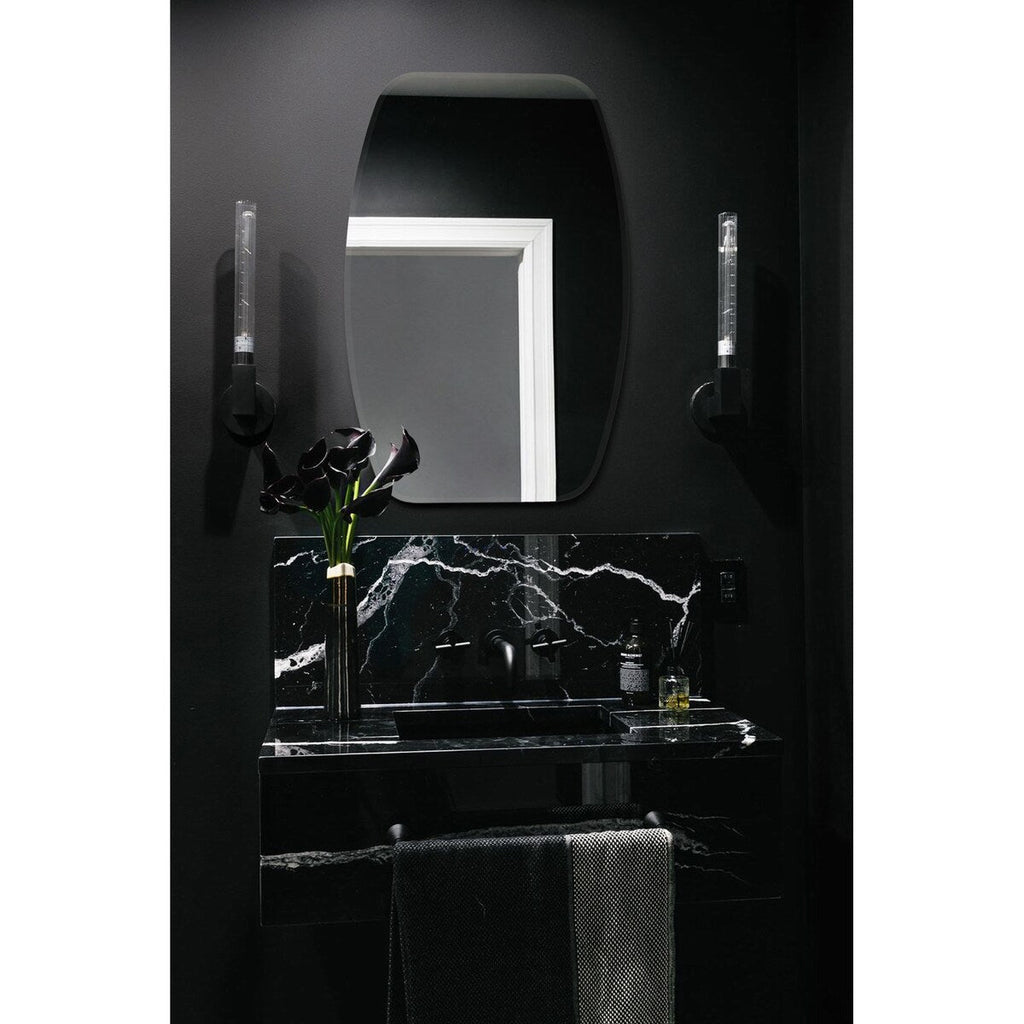 Miroir de salle de bain ovale moderne sans cadre de Sydney