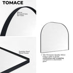 Grand miroir arqué TEHOME Dezerae pour manteau de cheminée, 40'' L x 32'' H