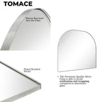 Grand miroir arqué TEHOME Dezerae pour manteau de cheminée, 40'' L x 32'' H