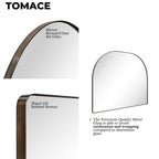 Grand miroir arqué TEHOME Dezerae pour manteau de cheminée, 40'' L x 32'' H