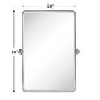 Miroirs muraux verticaux rectangulaires en métal TEHOME Woodvale
