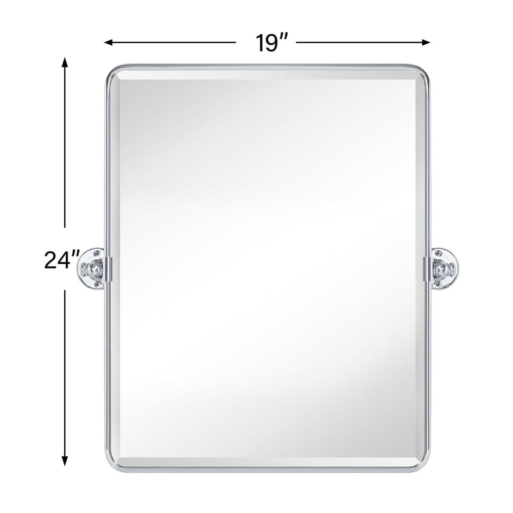Miroirs muraux verticaux rectangulaires en métal TEHOME Woodvale