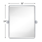 Miroirs muraux verticaux rectangulaires en métal TEHOME Woodvale