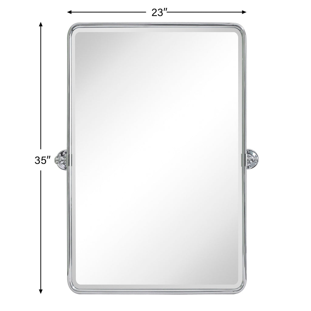 Miroirs muraux verticaux rectangulaires en métal TEHOME Woodvale