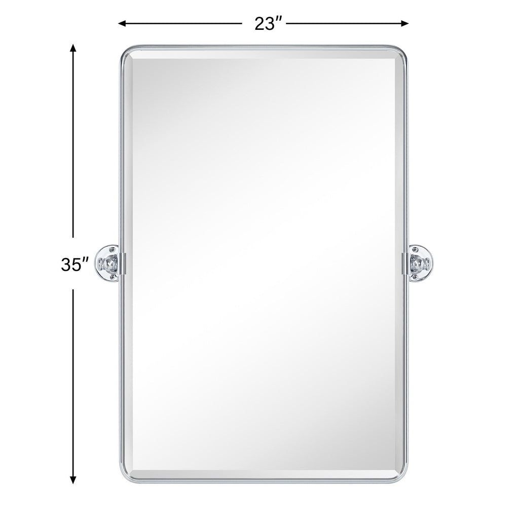 Miroirs muraux verticaux rectangulaires en métal TEHOME Woodvale