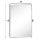 Miroirs muraux verticaux rectangulaires en métal TEHOME Woodvale