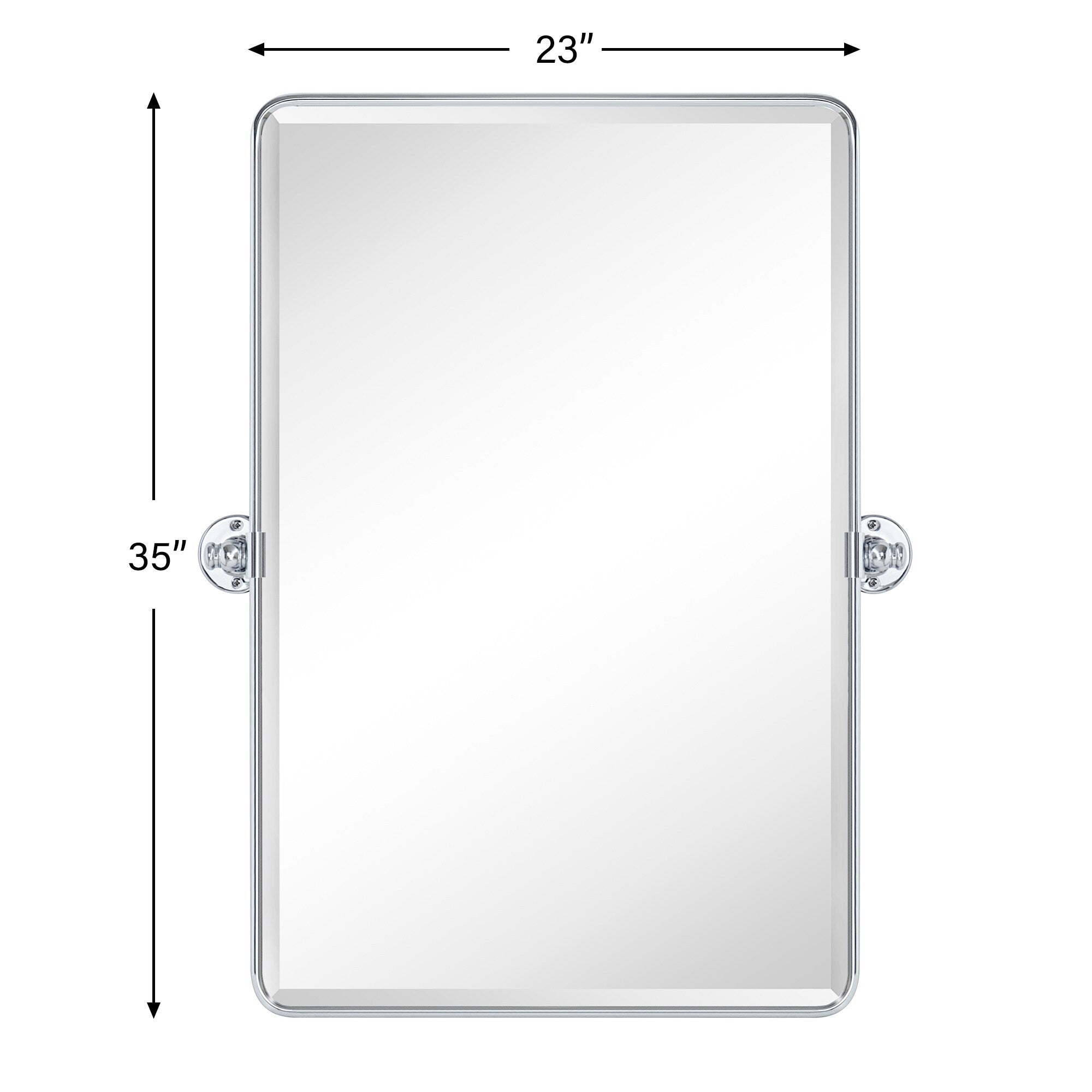 Miroirs muraux verticaux rectangulaires en métal TEHOME Woodvale