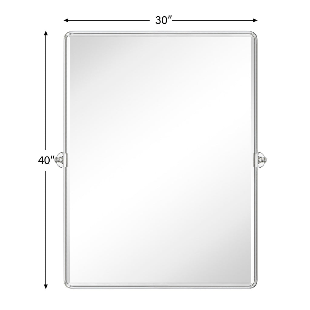 Miroirs muraux verticaux rectangulaires en métal TEHOME Woodvale