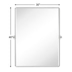 Miroirs muraux verticaux rectangulaires en métal TEHOME Woodvale