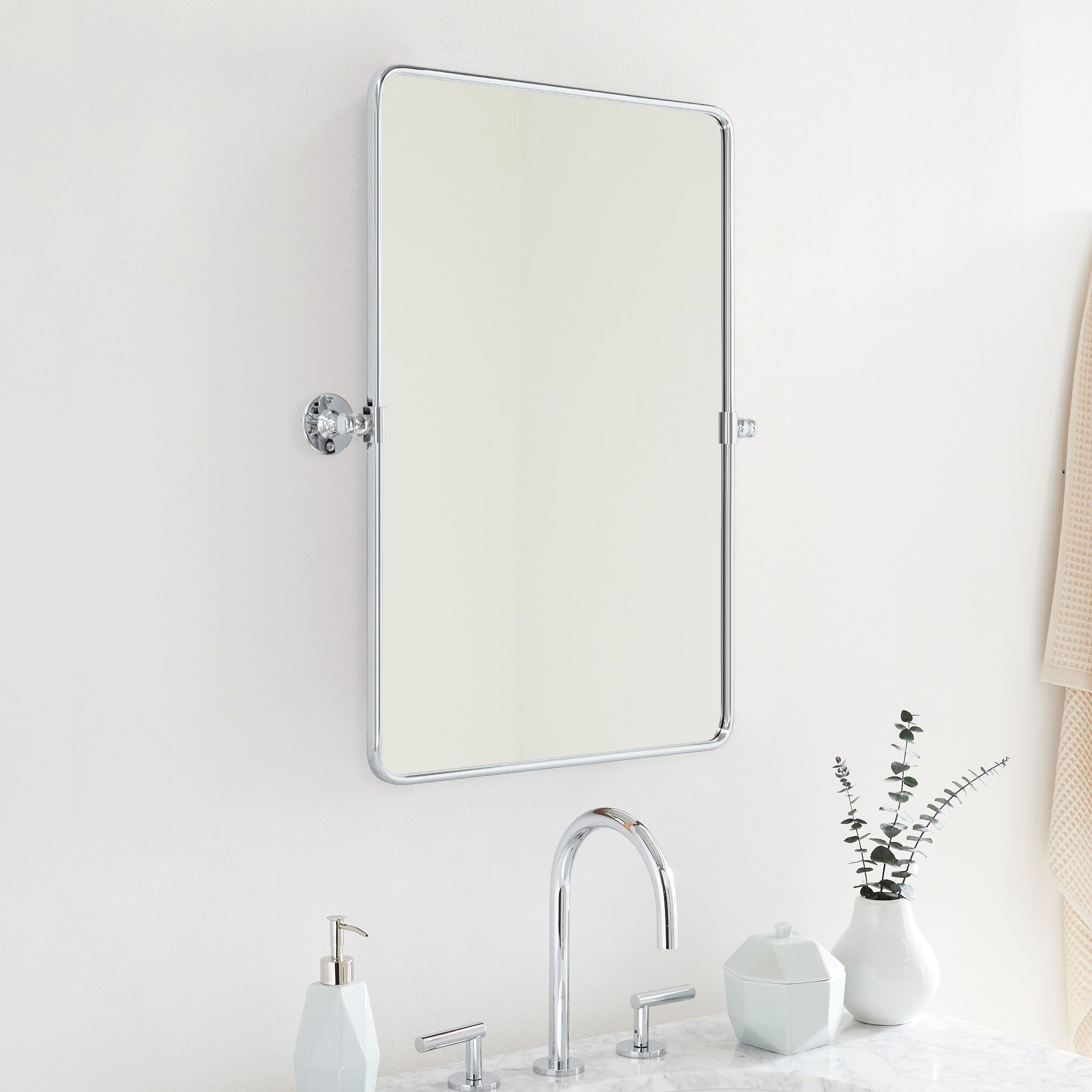 Miroirs muraux verticaux rectangulaires en métal TEHOME Woodvale