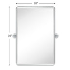 Miroirs muraux verticaux rectangulaires en métal TEHOME Woodvale