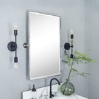 Miroirs muraux verticaux rectangulaires en métal TEHOME Woodvale