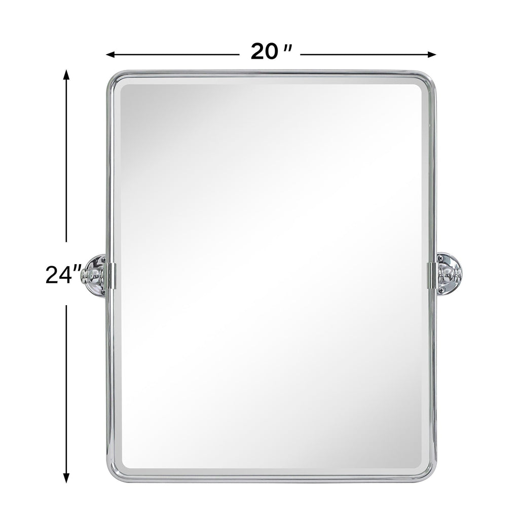 Miroirs muraux verticaux rectangulaires en métal TEHOME Woodvale