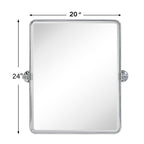 Miroirs muraux verticaux rectangulaires en métal TEHOME Woodvale