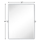 Miroirs muraux verticaux rectangulaires en métal TEHOME Woodvale
