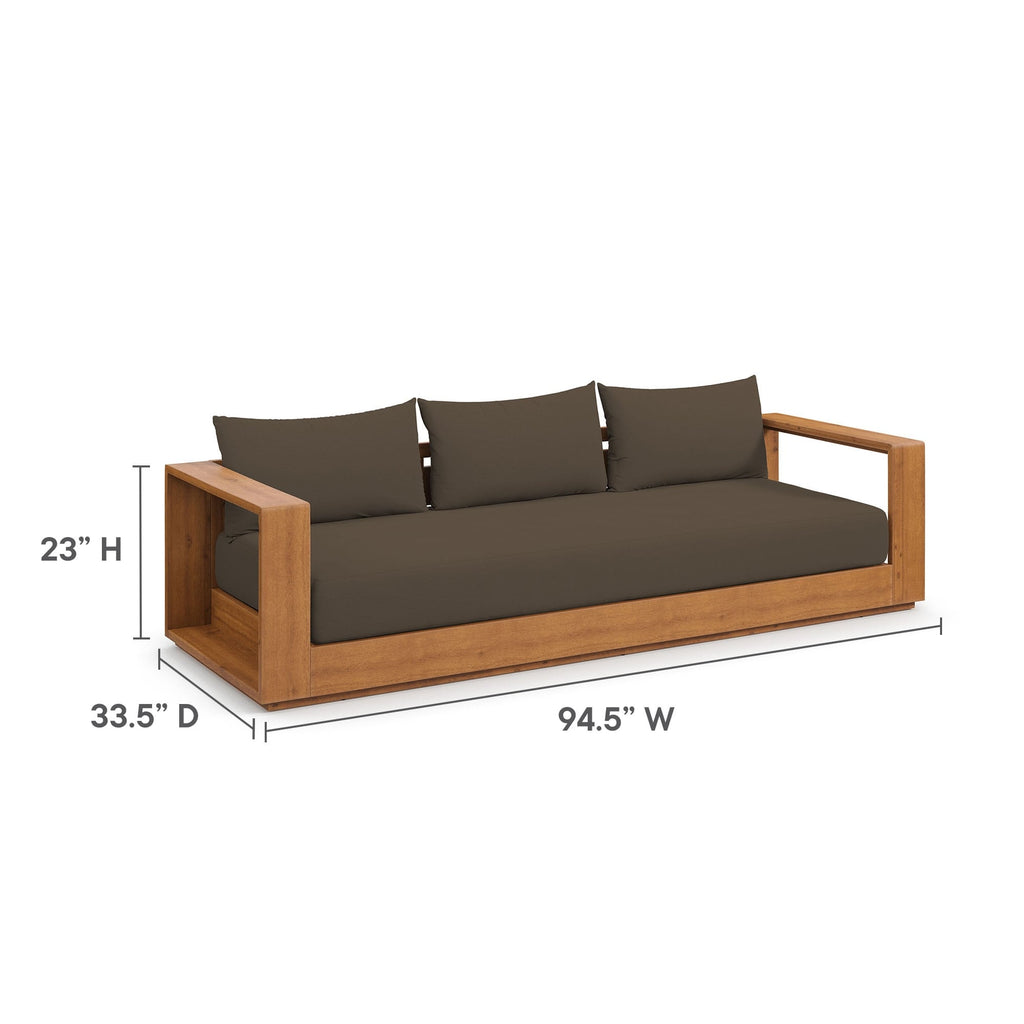 Ensemble de meubles de patio extérieur Tahoe en bois d'acacia, 5 pièces