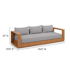 Ensemble de meubles de patio extérieur Tahoe en bois d'acacia, 5 pièces