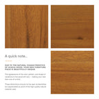 Ensemble de meubles de patio extérieur Tahoe en bois d'acacia, 5 pièces