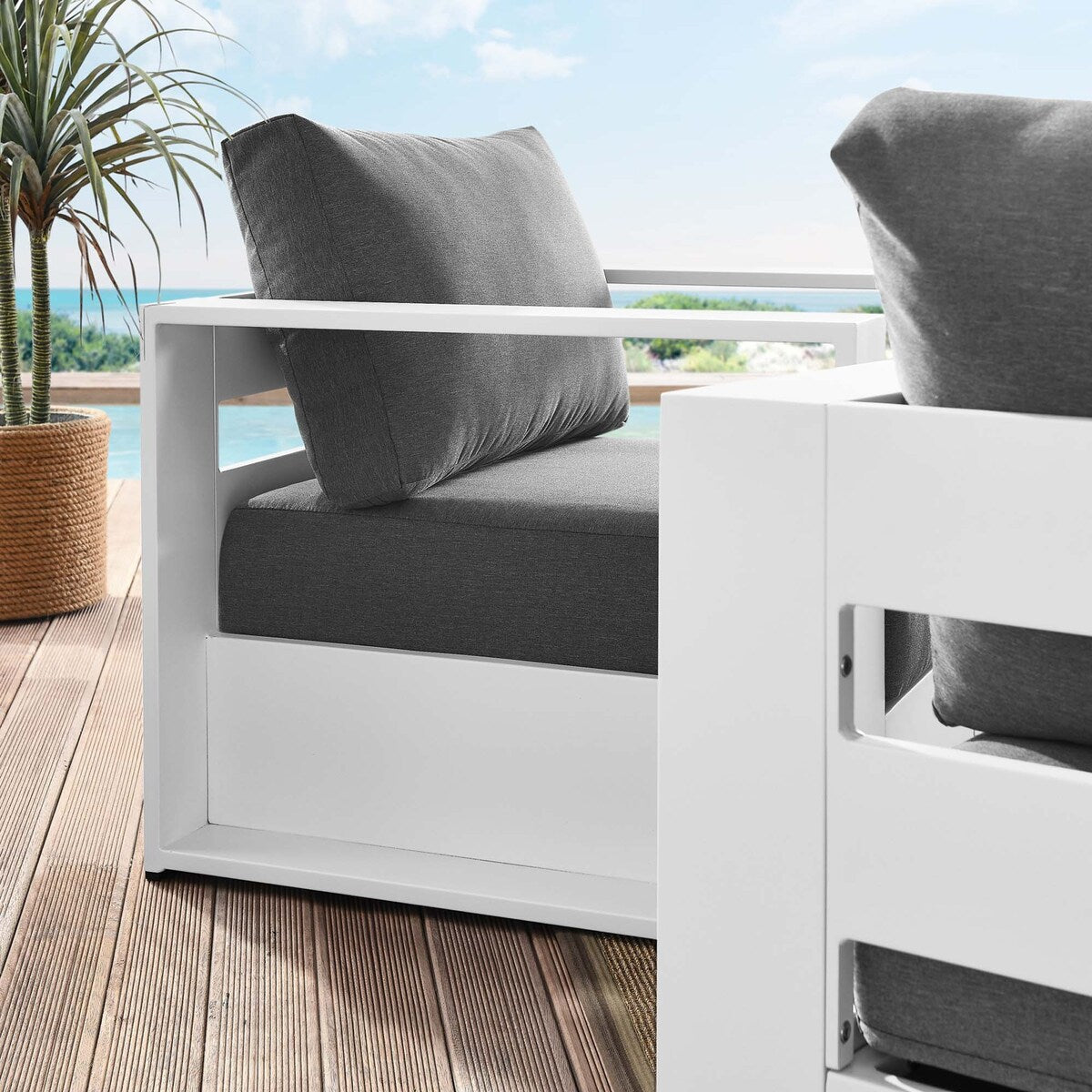 Ensemble de 2 fauteuils d'extérieur en aluminium thermolaqué Tahoe