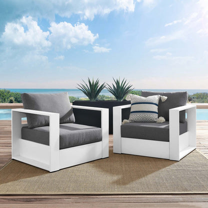 Ensemble de 2 fauteuils d'extérieur en aluminium thermolaqué Tahoe