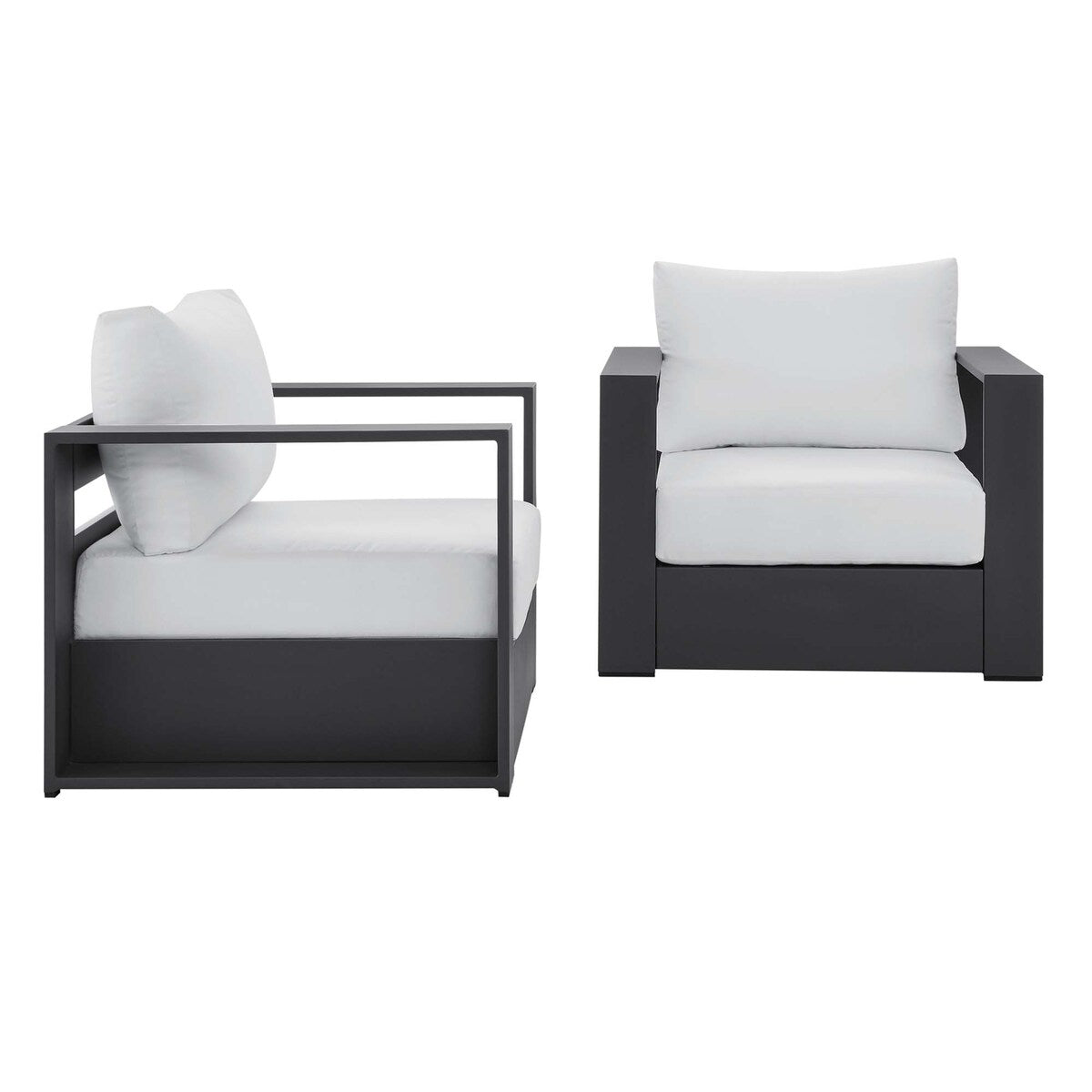 Ensemble de 2 fauteuils d'extérieur en aluminium thermolaqué Tahoe