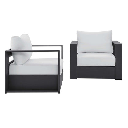 Ensemble de 2 fauteuils d'extérieur en aluminium thermolaqué Tahoe
