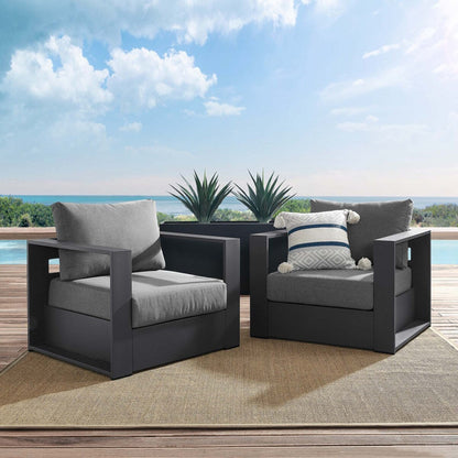 Ensemble de 2 fauteuils d'extérieur en aluminium thermolaqué Tahoe