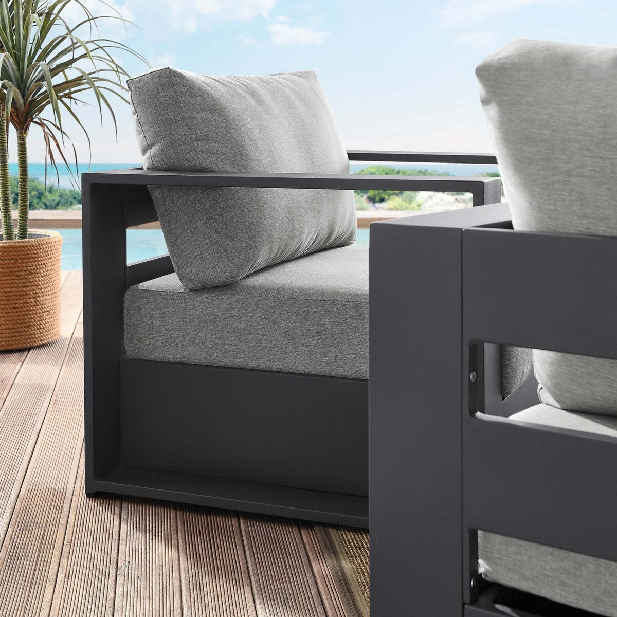 Ensemble de 2 fauteuils d'extérieur en aluminium thermolaqué Tahoe