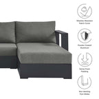 Ensemble de canapés sectionnels Tahoe Patio en aluminium, 2 pièces, avec méridienne orientée vers la droite