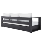 Ensemble de patio extérieur Tahoe 2 pièces en aluminium avec revêtement en poudre