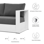 Ensemble de patio extérieur Tahoe 2 pièces en aluminium avec revêtement en poudre