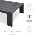 Ensemble de patio extérieur Tahoe 2 pièces en aluminium avec revêtement en poudre