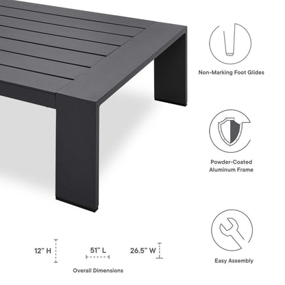 Ensemble de patio extérieur Tahoe 2 pièces en aluminium avec revêtement en poudre