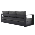 Ensemble de patio extérieur Tahoe 2 pièces en aluminium avec revêtement en poudre