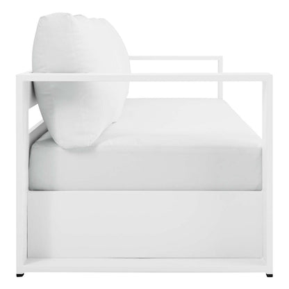 Ensemble de patio extérieur Tahoe 2 pièces en aluminium avec revêtement en poudre