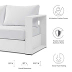Ensemble de patio extérieur Tahoe 2 pièces en aluminium avec revêtement en poudre