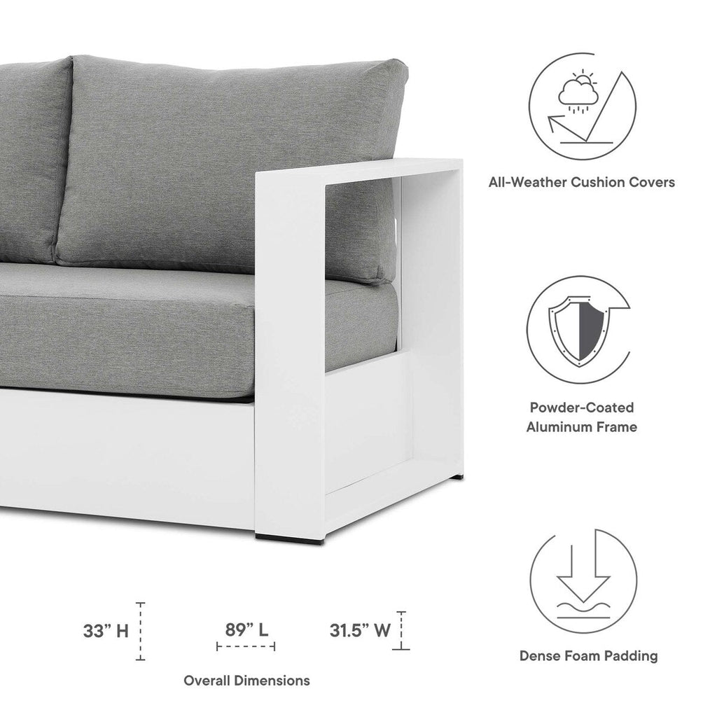 Ensemble de patio extérieur Tahoe 2 pièces en aluminium avec revêtement en poudre