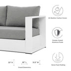 Ensemble de patio extérieur Tahoe 2 pièces en aluminium avec revêtement en poudre