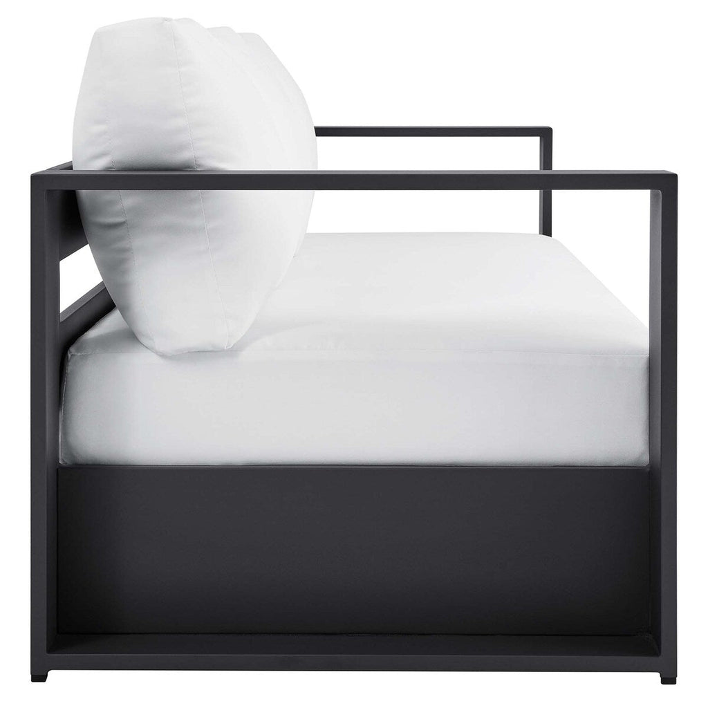Ensemble de patio extérieur Tahoe 2 pièces en aluminium avec revêtement en poudre