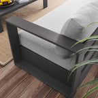 Ensemble de patio extérieur Tahoe 2 pièces en aluminium avec revêtement en poudre