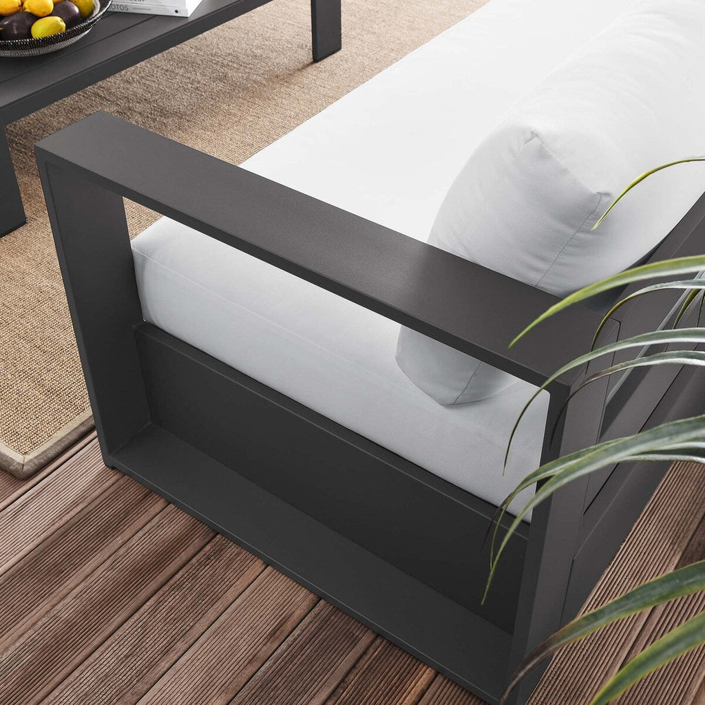 Ensemble de patio extérieur Tahoe 2 pièces en aluminium avec revêtement en poudre