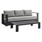 Ensemble de patio extérieur Tahoe 2 pièces en aluminium avec revêtement en poudre