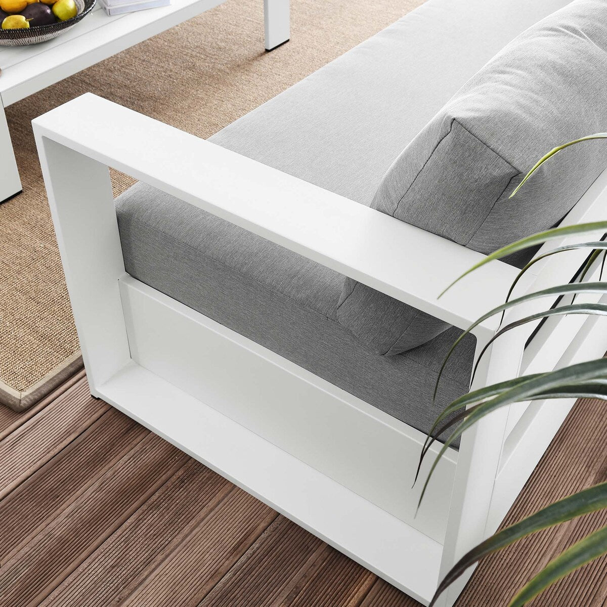 Ensemble de patio extérieur Tahoe 2 pièces en aluminium avec revêtement en poudre