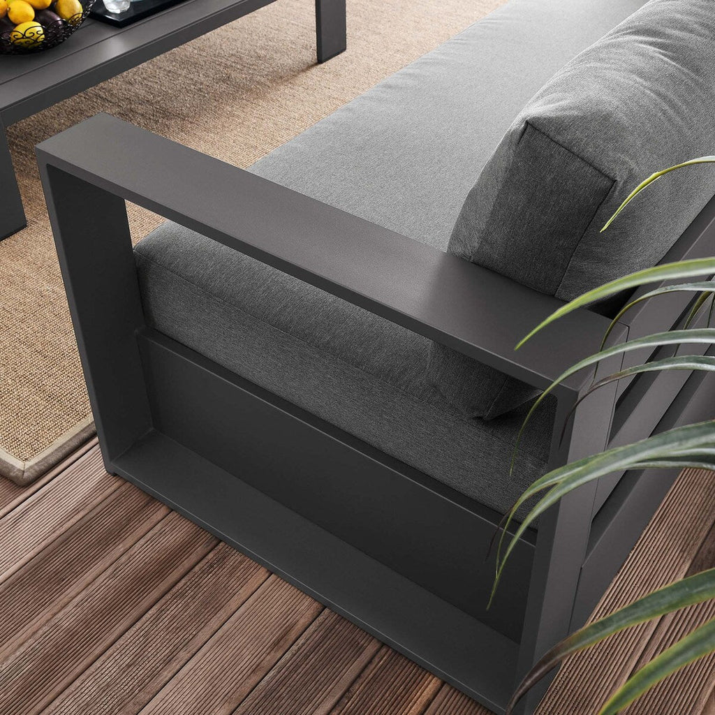 Ensemble de patio extérieur Tahoe 2 pièces en aluminium avec revêtement en poudre