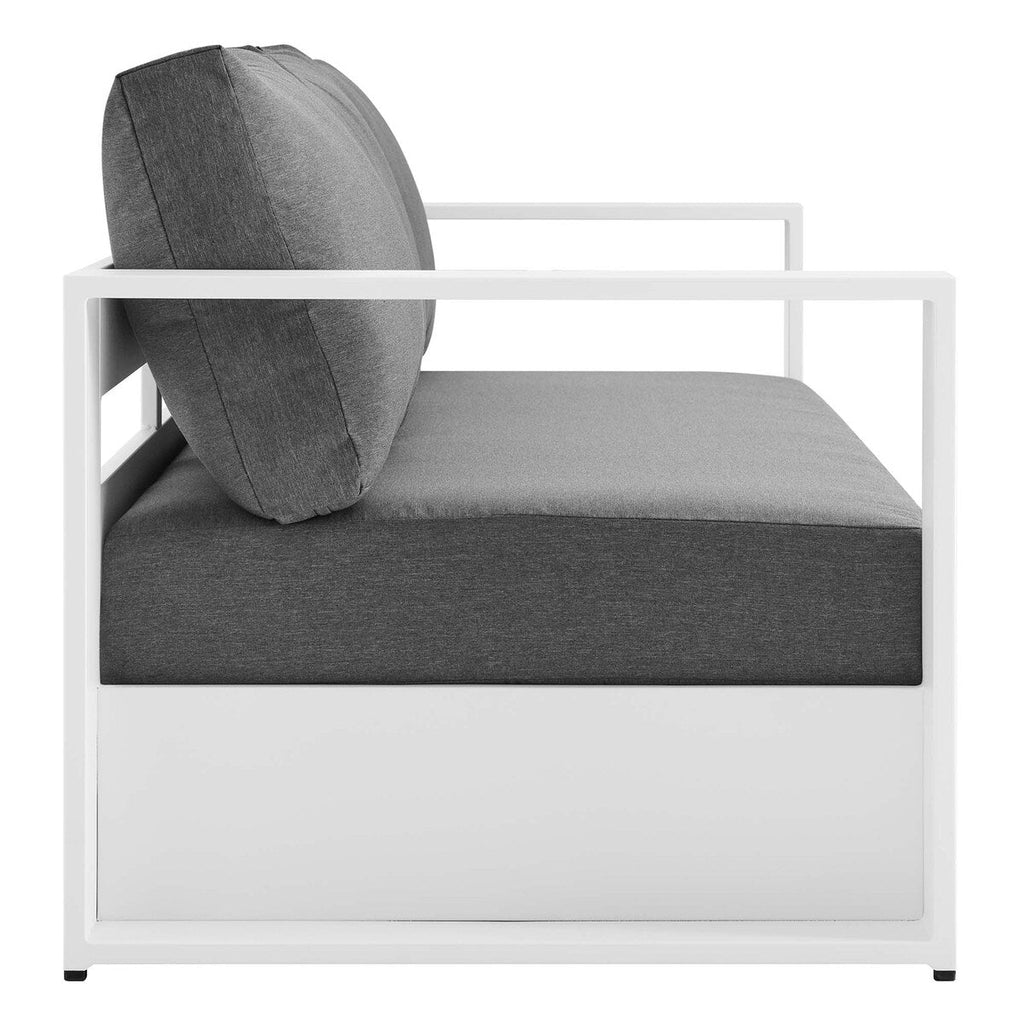Ensemble de patio extérieur Tahoe 2 pièces en aluminium avec revêtement en poudre