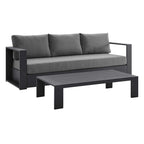 Ensemble de patio extérieur Tahoe 2 pièces en aluminium avec revêtement en poudre