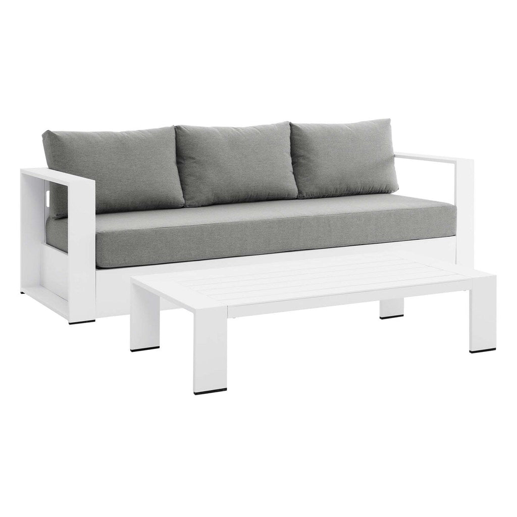 Ensemble de patio extérieur Tahoe 2 pièces en aluminium avec revêtement en poudre