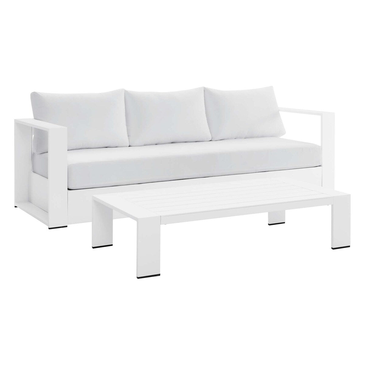 Ensemble de patio extérieur Tahoe 2 pièces en aluminium avec revêtement en poudre